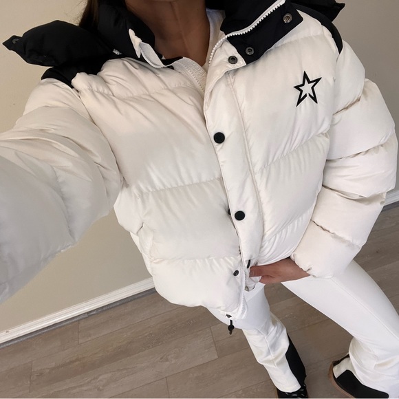 Perfect Moment White Black Puffer Snow Ski Jacket - Picture 1 of 13